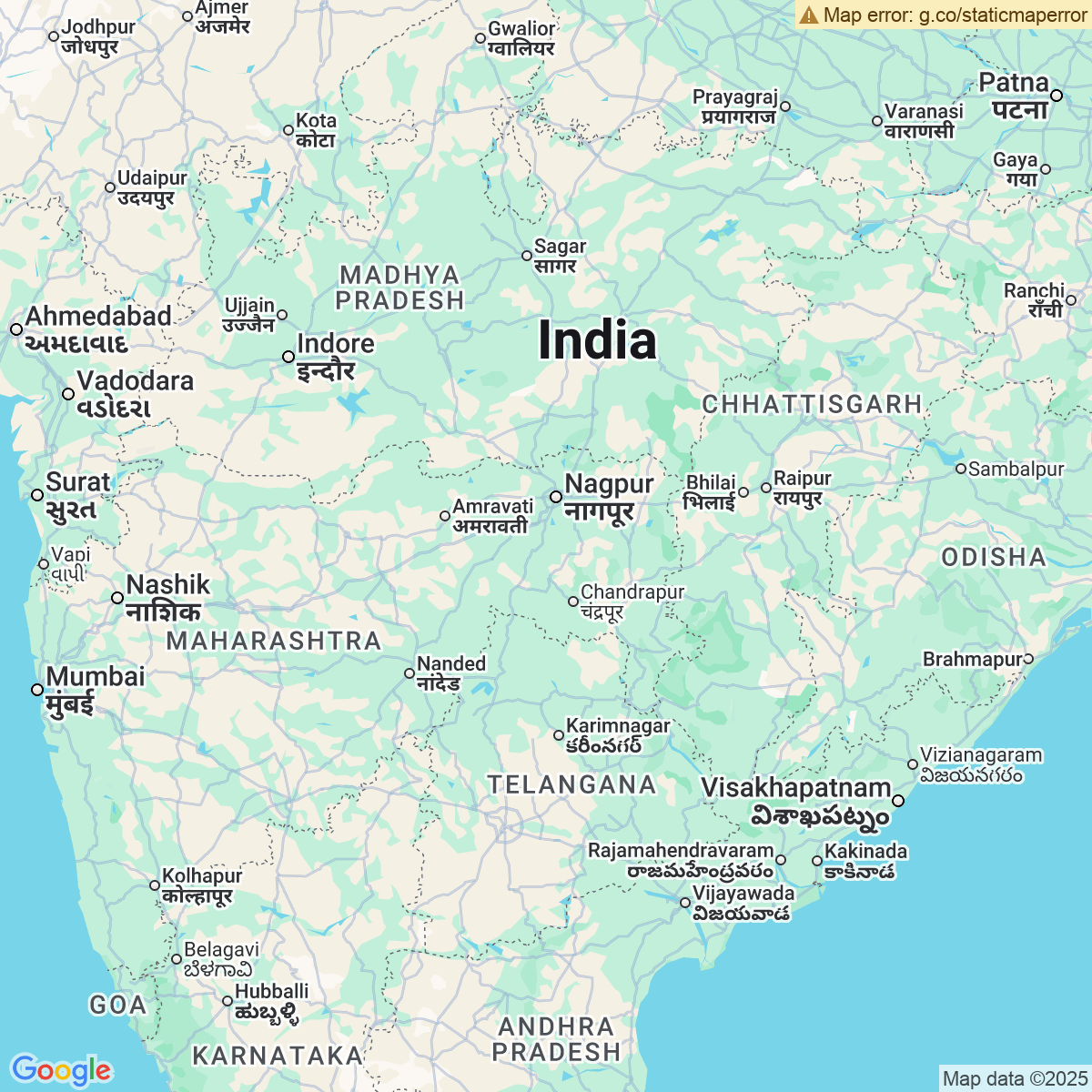 Carte du voyage INDE DU SUD