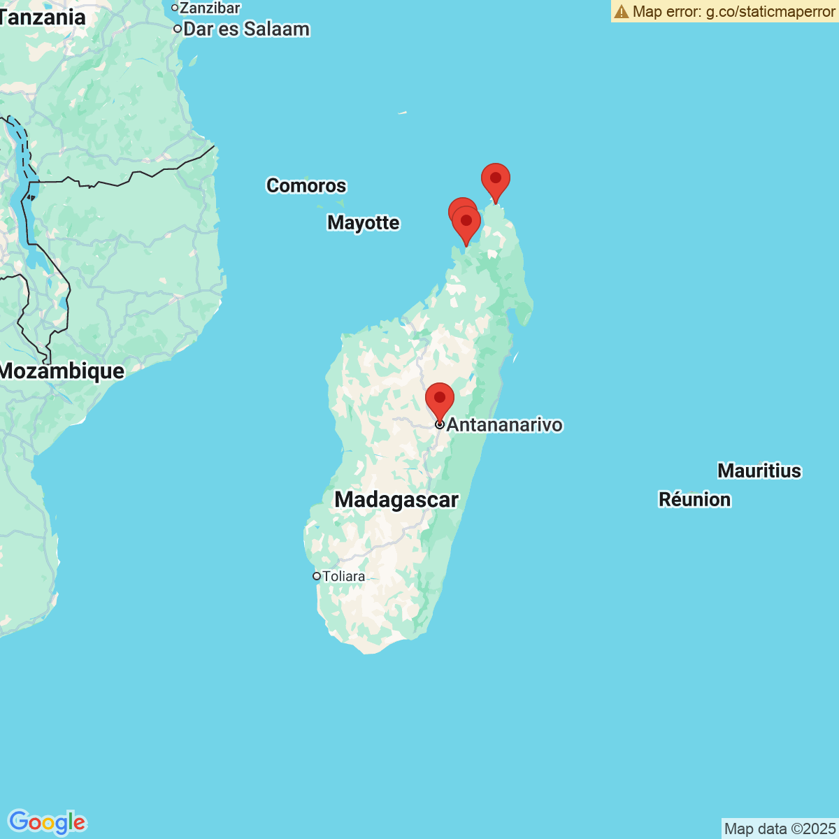 Carte du voyage MADAGASCAR