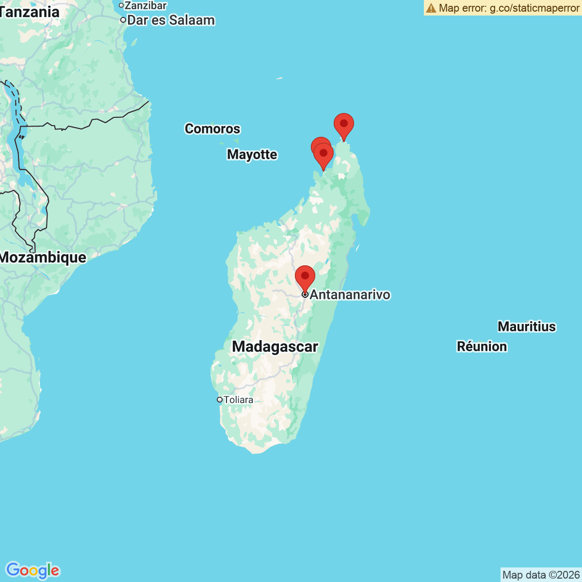 Carte du voyage MADAGASCAR