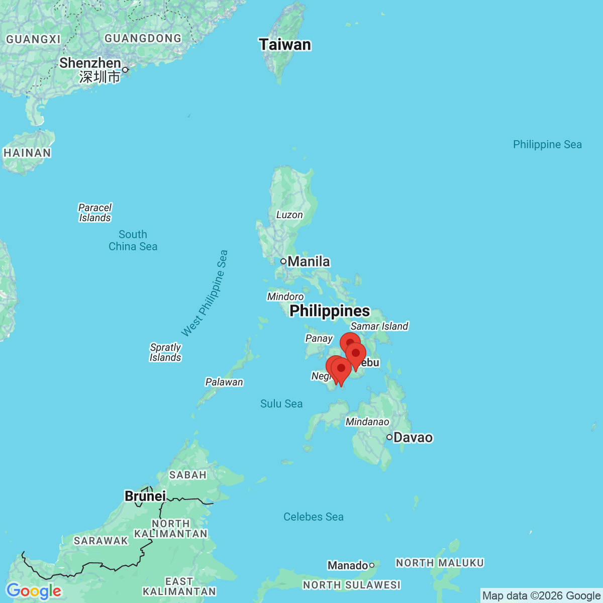 Carte du voyage PHILIPPINES